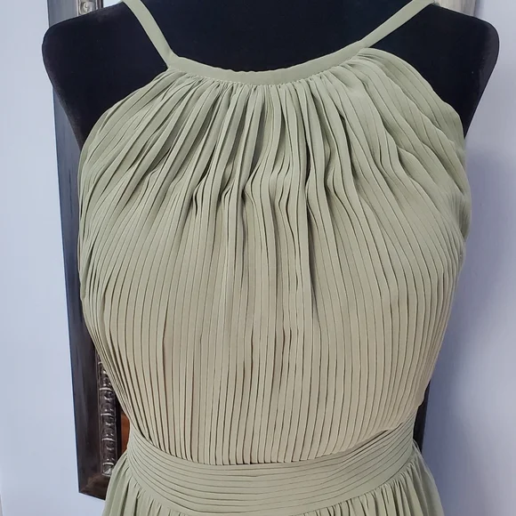 Sage Green Floor Length Gown - Picture 2 of 5